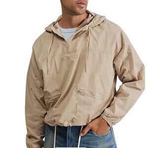 Champion x Urban Outfitters Men's Hooded Anorak Jacket Unisex Medium Beige NEW